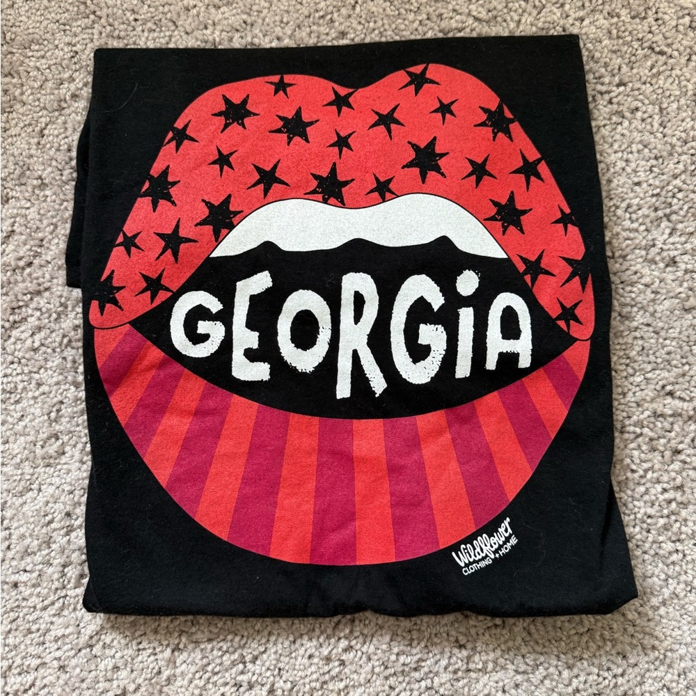 Georgia Graphic T-Shirt with Red and Black Design